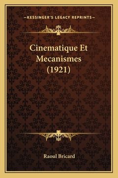 portada Cinematique Et Mecanismes (1921) (en Francés)