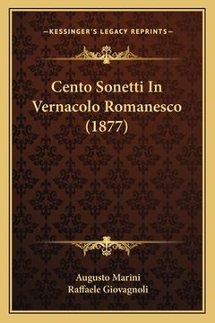 portada Cento Sonetti In Vernacolo Romanesco (1877) (en Italiano)