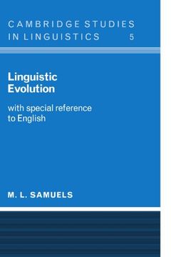 portada Linguistic Evolution: With Special Reference to English (Cambridge Studies in Linguistics) (in English)