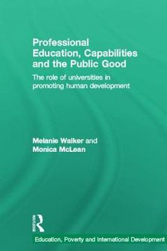portada professional education, capabilities and contributions to the public good (en Inglés)