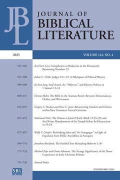 portada Journal of Biblical Literature 142.4 (2023) (en Inglés)