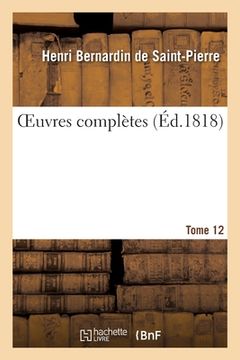 portada Oeuvres Complètes. Tome 12 (in French)