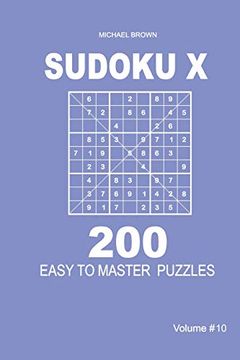 portada Sudoku x - 200 Easy to Master Puzzles 9x9 (Volume 10) (en Inglés)