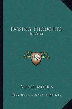 portada passing thoughts: in verse (en Inglés)