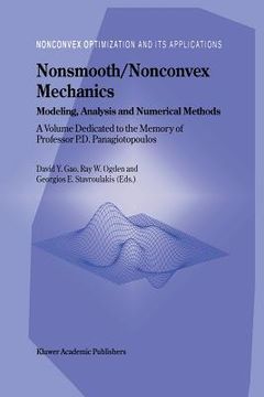 portada nonsmooth/nonconvex mechanics: modeling, analysis and numerical methods (en Inglés)