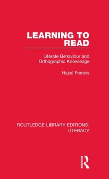 portada Learning to Read: Literate Behaviour and Orthographic Knowledge (in English)