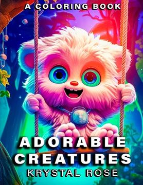 portada Adorable Creatures: A 100-Page Coloring Book with Cute and Creepy Monsters for Children and Adults (in English)