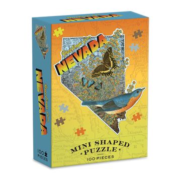 portada Wendy Gold Nevada Shaped Mini Puzzle, 100 Pieces, 8” x 9. 75” – Die-Cut Jigsaw Puzzle Featuring art by Bestselling Artist Wendy Gold – Makes a Great Gift Idea