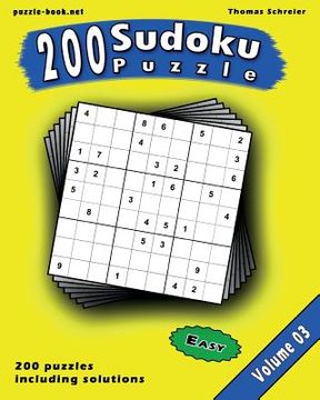 portada Sudoku: 200 Easy 9x9 Sudoku, Vol. 3 (en Inglés)