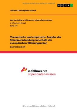 portada Theoretische und empirische Anaylse der Staatsverschuldung innerhalb der europäischen Währungsunion