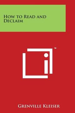 portada How to Read and Declaim (en Inglés)