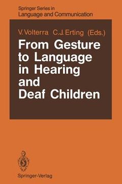 portada from gesture to language in hearing and deaf children (en Inglés)