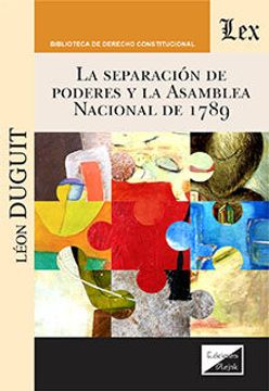 portada Separacion de Poderes y la Asamblea Nacional de 1789, la