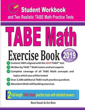 portada TABE Math Exercise Book: Student Workbook and Two Realistic TABE Math Tests (in English)