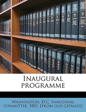 portada inaugural programme (in English)