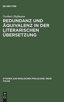 portada Redundanz und Aquivalenz in der Literarischen Ubersetzung: Dargestellt an Funf Deutschen Ubersetzungen des Hamlet 