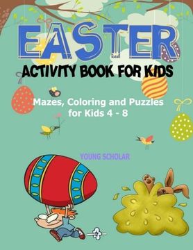 portada Easter Activity Book for Kids: Mazes, Coloring and Puzzles for Kids 4 - 8 (en Inglés)