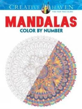 portada Creative Haven Mandalas Color by Number Coloring Book (Adult Coloring) (en Inglés)