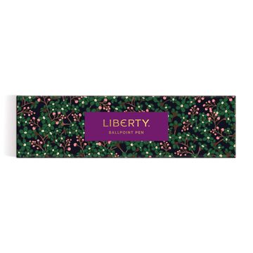 portada Galison Liberty Star Anise Boxed pen From Includes one Black ink Ballpoint pen and Hinged Gift Box, Fashionable Writing pen Featuring the Famous Prints of Liberty London, Makes an Exciting Gift