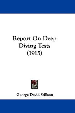 portada report on deep diving tests (1915) (in English)