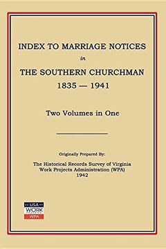 portada Index to Marriage Notices in Southern Churchman, 1835-1941. Two Volumes in One