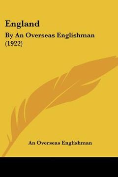 portada england: by an overseas englishman (1922) (en Inglés)