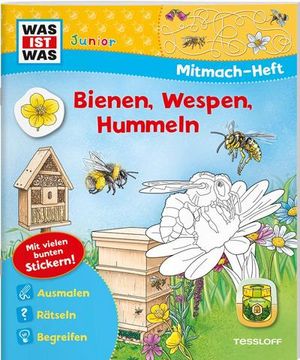 portada Was ist was Junior Mitmach-Heft Bienen, Wespen, Hummeln (en Alemán)