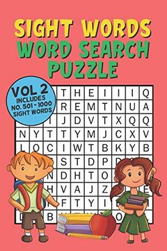 portada Sight Words Word Search Puzzle vol 2: With 50 Word Search Puzzles of First 500 Sight Words, Ages 4 and up, Kindergarten to 1st Grade, Activity Book for Kids, Pocket Size (en Inglés)
