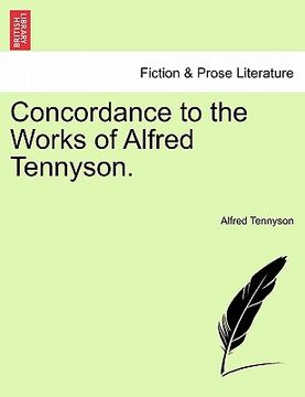 portada concordance to the works of alfred tennyson. (en Inglés)