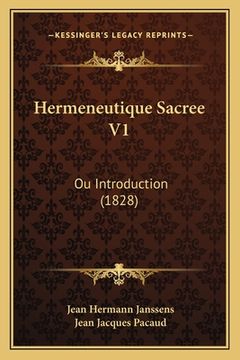 portada Hermeneutique Sacree V1: Ou Introduction (1828) (en Francés)