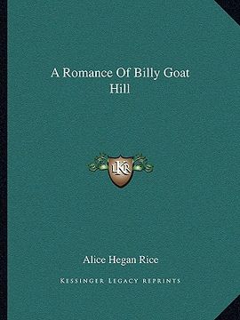 portada a romance of billy goat hill (in English)