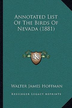 portada annotated list of the birds of nevada (1881) (en Inglés)