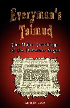 portada everyman ` s talmud: the major teachings of the rabbinic sages