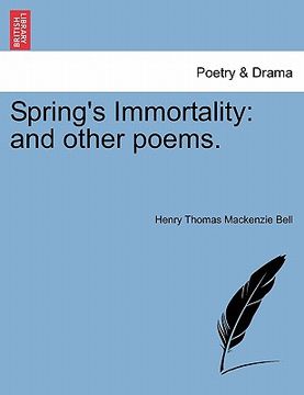 portada spring's immortality: and other poems.