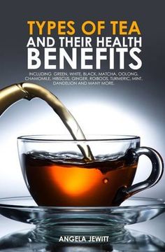 portada Types of Tea and Their Health Benefits Including Green, White, Black, Matcha, Oolong, Chamomile, Hibiscus, Ginger, Roiboos, Turmeric, Mint, Dandelion and many more.