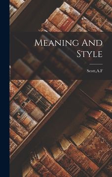 portada Meaning And Style (en Inglés)