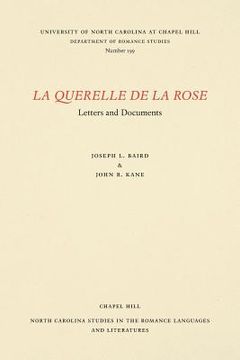 portada La Querelle de la rose: Letters and Documents (in English)