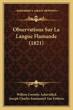 portada Observations Sur La Langue Flamande (1821)