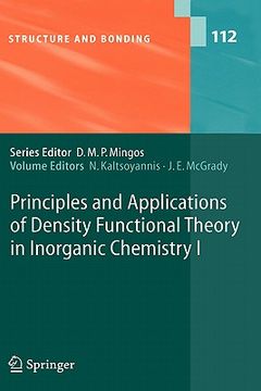 portada principles and applications of density functional theory in inorganic chemistry i (en Inglés)