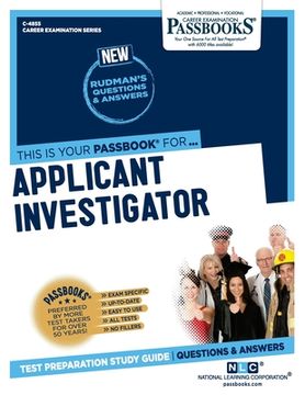 portada Applicant Investigator (C-4855): Passbooks Study Guide (in English)