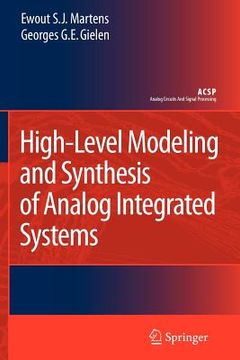 portada high-level modeling and synthesis of analog integrated systems (en Inglés)