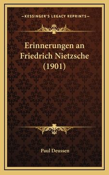portada Erinnerungen an Friedrich Nietzsche (1901) (en Alemán)