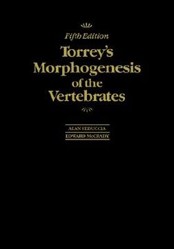 portada torrey's morphogenesis of the vertebrates (en Inglés)