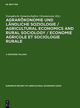portada Edizione Italiana (European Review of Agricultural Economics) (Italian Edition)