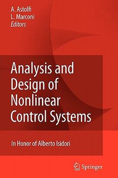 portada analysis and design of nonlinear control systems: in honor of alberto isidori (en Inglés)