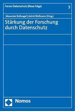portada St? Rkung der Forschung Durch Datenschutz (en Alemán)