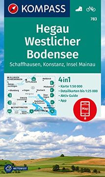 portada Kompass Wanderkarte 783 Hegau Westlicher Bodensee, Schaffhausen, Konstanz, Insel Mainau 1: 50. 000 (in German)
