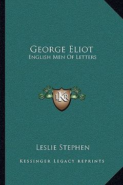 portada george eliot: english men of letters (in English)