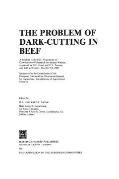 portada The Problem of Dark-Cutting in Beef (en Inglés)