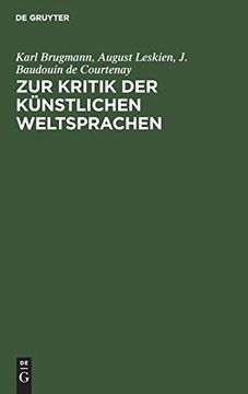 portada Zur Kritik der Künstlichen Weltsprachen (en Alemán)